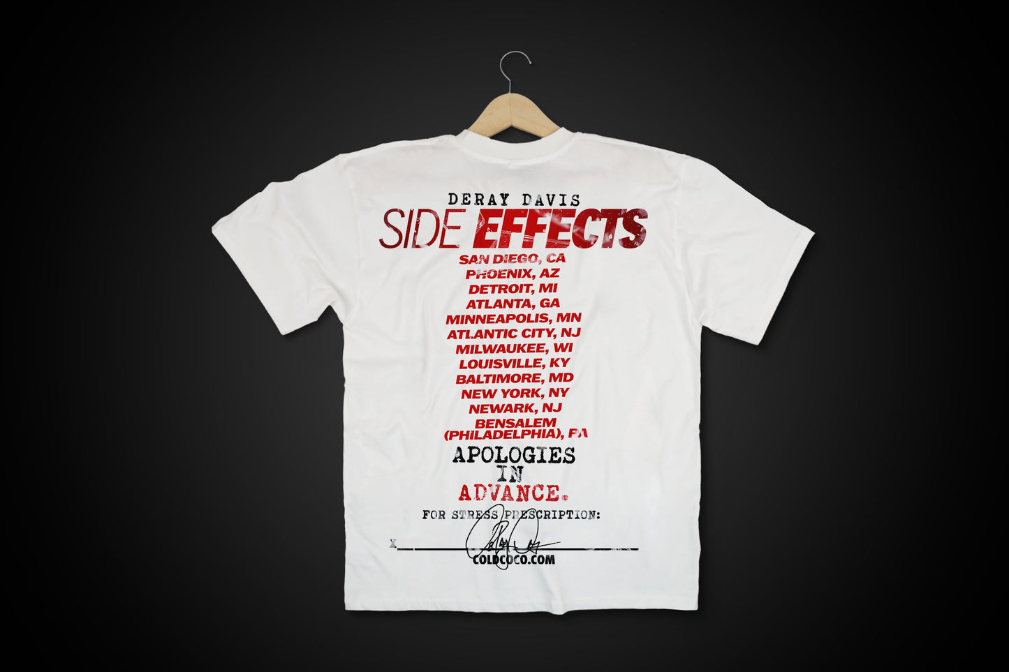 *AUTOGRAPHED* Side Effects Tour T-Shirt